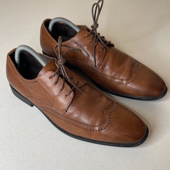 Stacy Adams Mens Leather Wingtip Oxford Shoes Size 9.5 - Picture 16 of 16